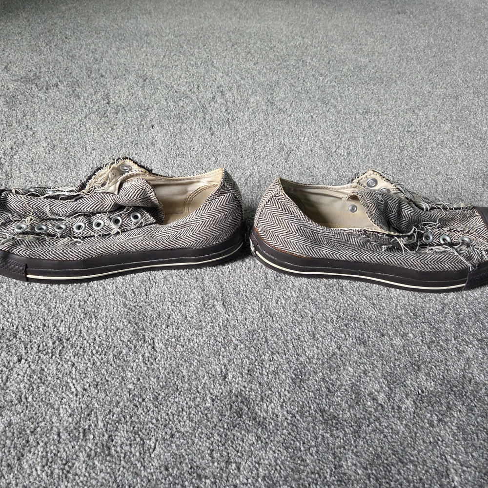 Converse All Star Distressed Herringbone Sneakers | Men’s 9.5 Women’s 11 - Picture 8 of 8